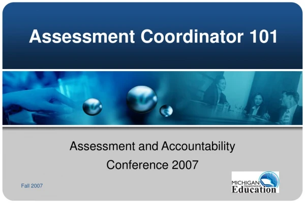 Assessment Coordinator 101