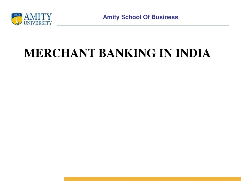 merchant banking in india