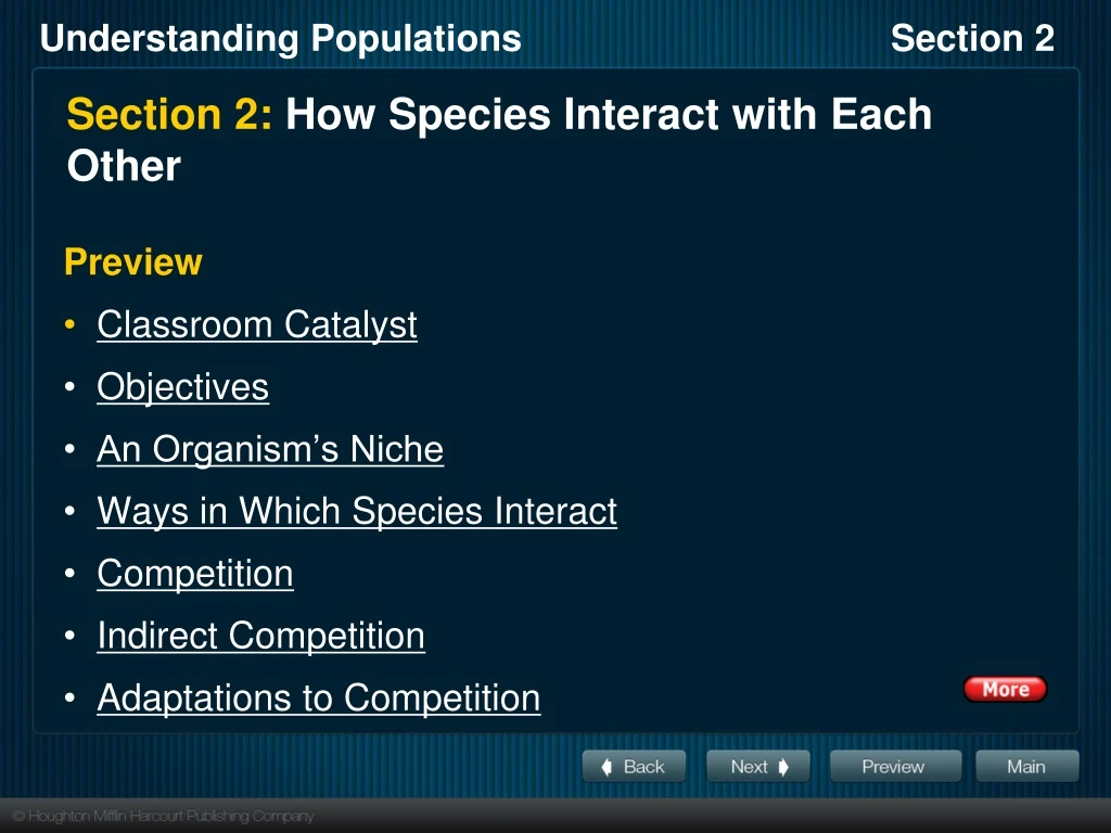 section 2 how species interact with each other