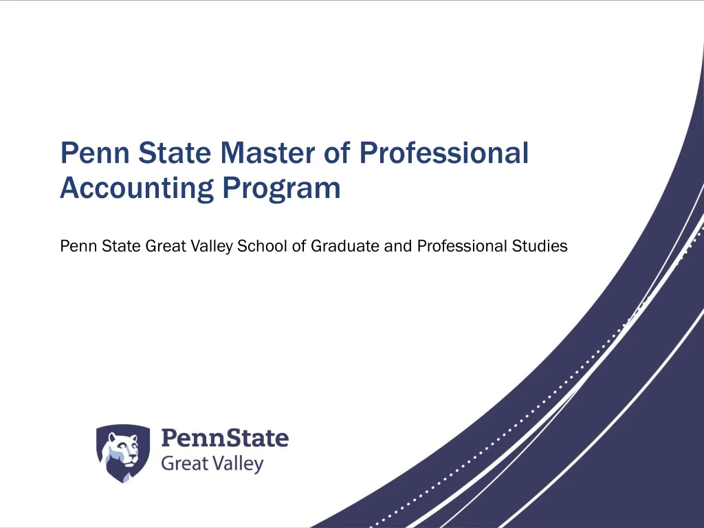 penn state master of professional accounting program