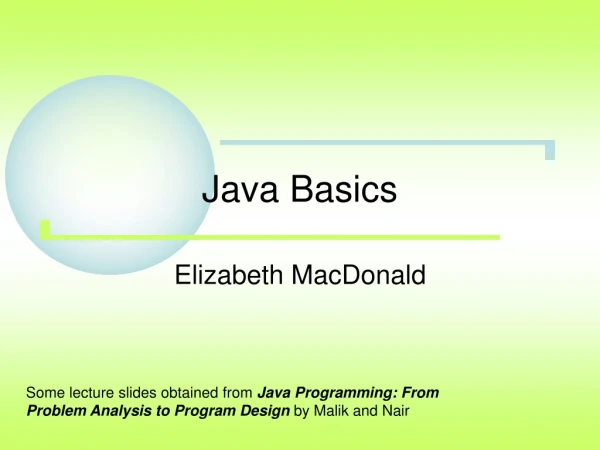 Java Basics