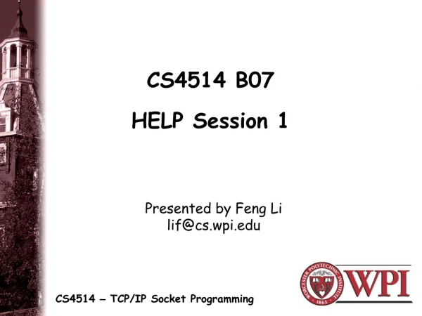 CS4514 B07 HELP Session 1