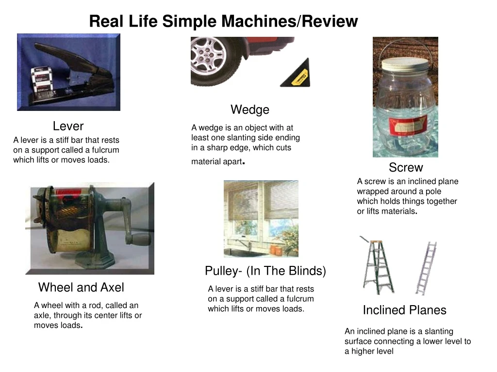 real life simple machines review