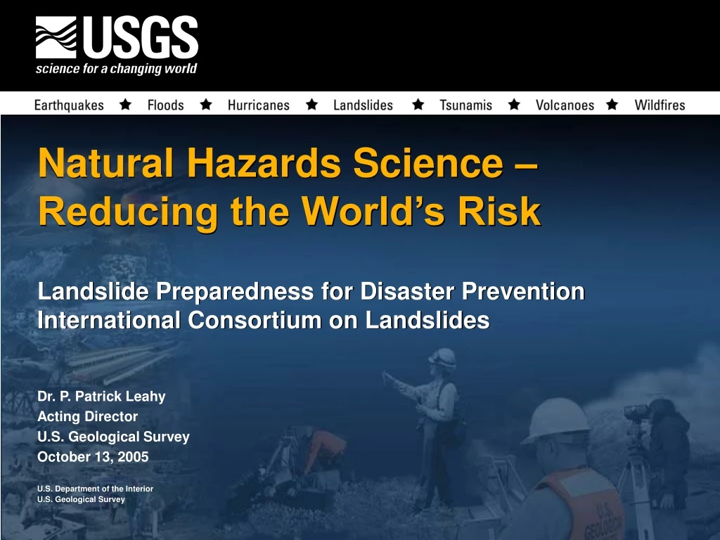 natural hazards science reducing the world s risk