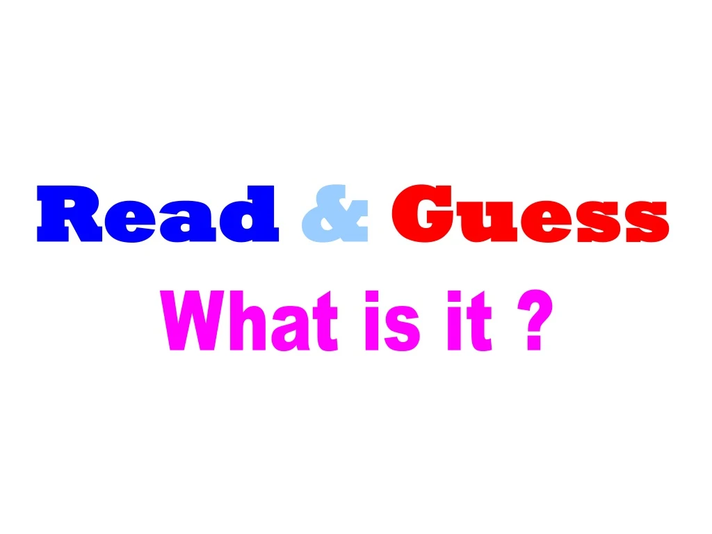 read guess