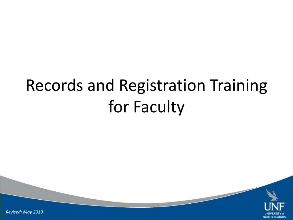 records and registration training for faculty