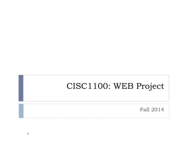 CISC1100: WEB Project