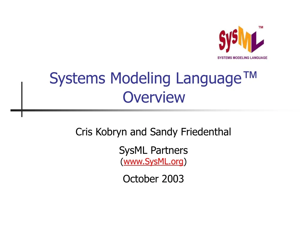 systems modeling language overview