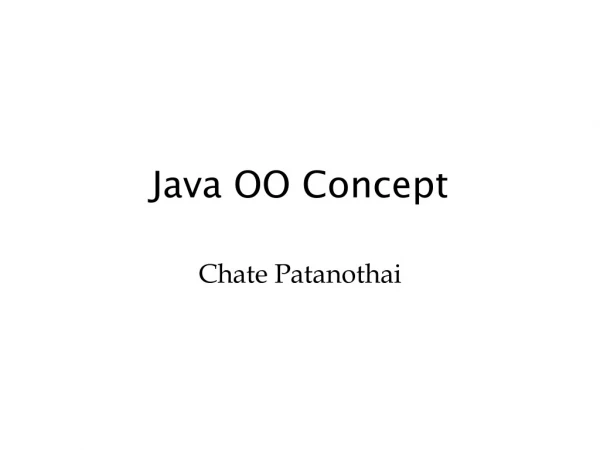 Java OO Concept