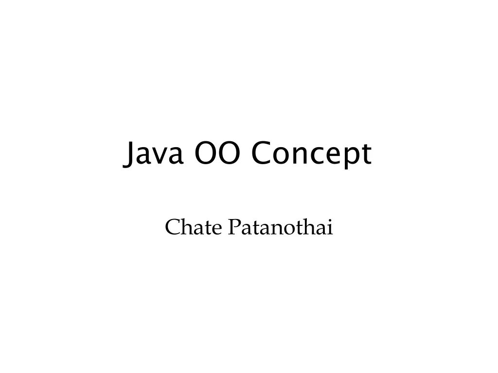 java oo concept