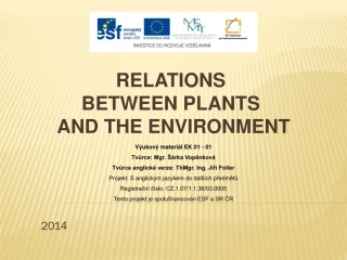 Plant-Environment Interactions: Abiotic Factors and Adaptations - slide 1