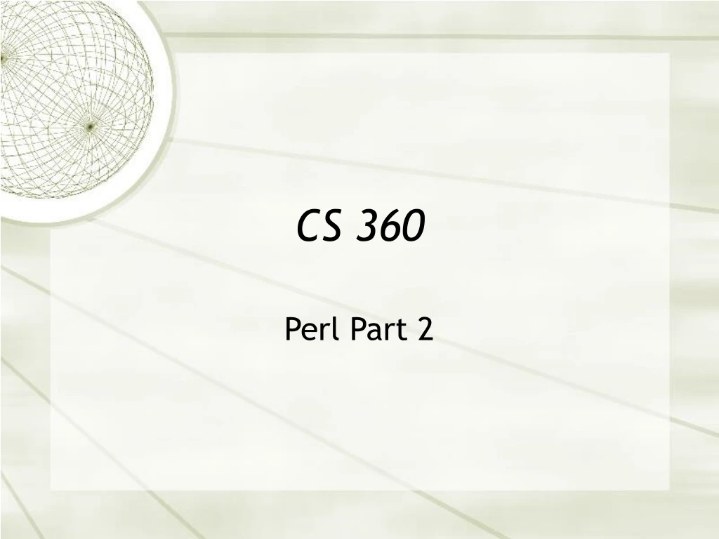 cs 360