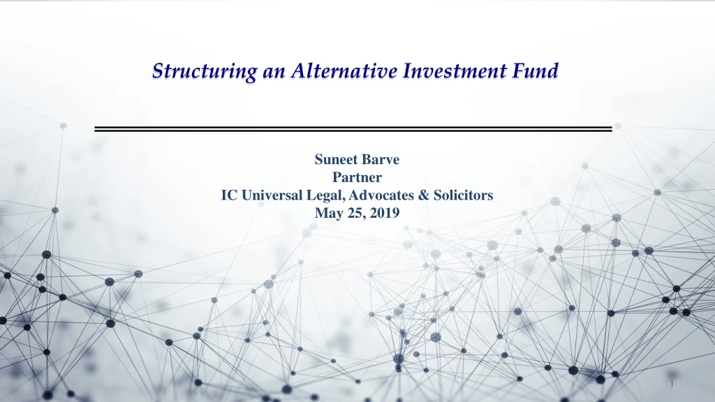 structuring an alternative investment fund