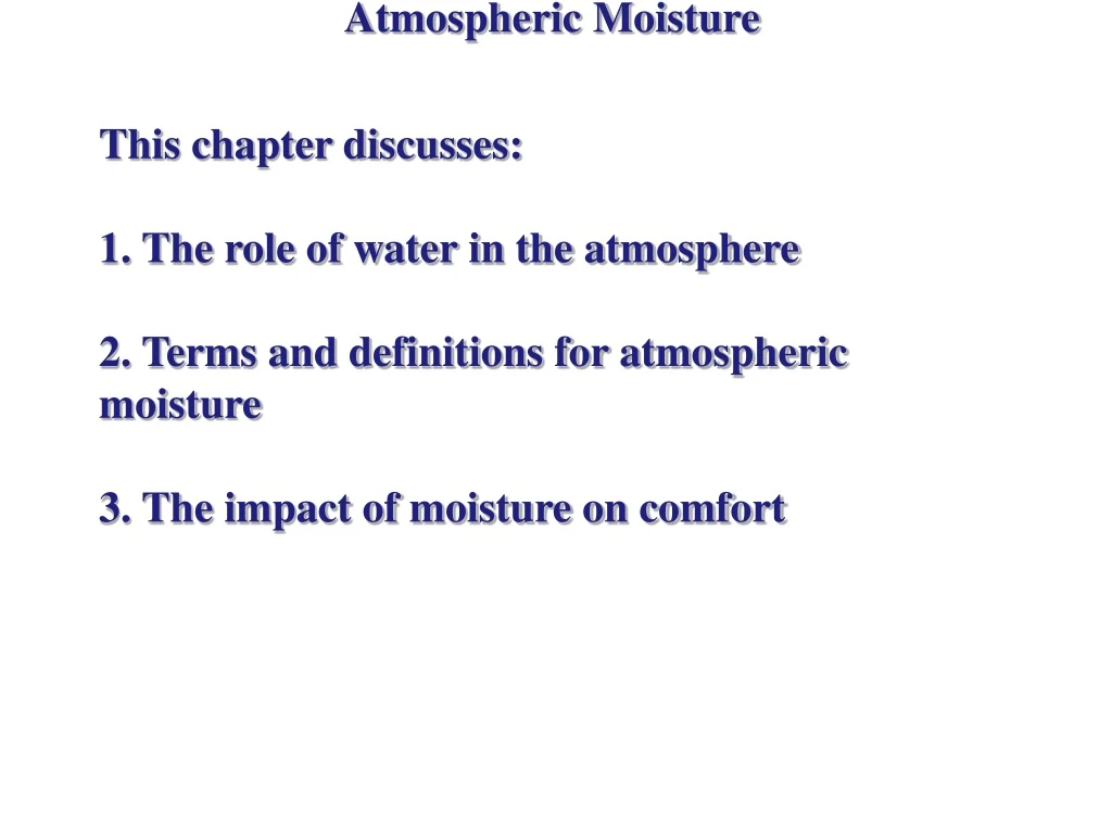 atmospheric moisture