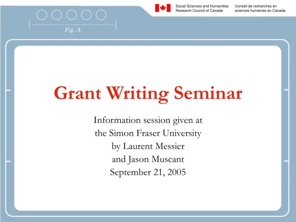 Grant Writing Seminar