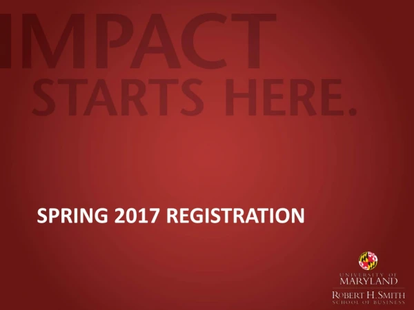 Spring 2017 Registration