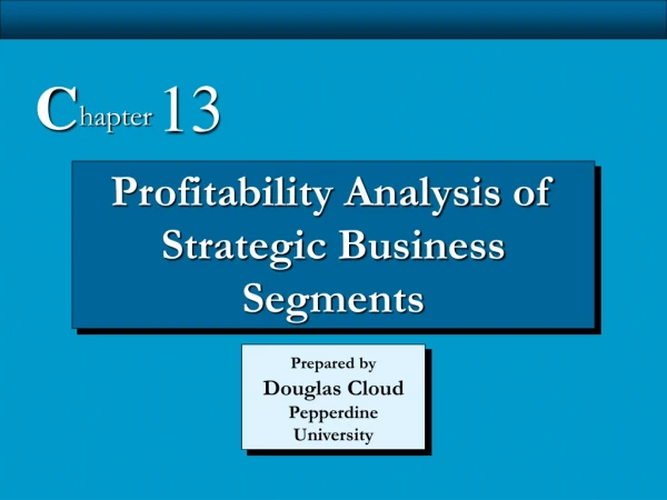 Profitability Analysis of Strategic Business Segments