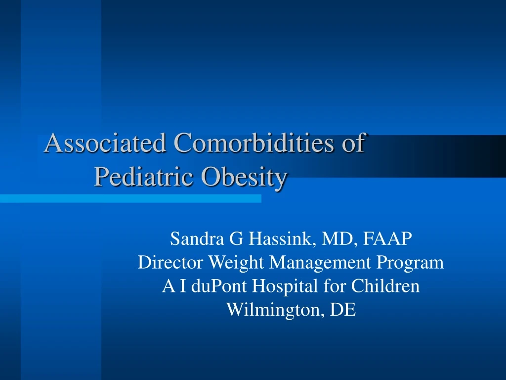 associated comorbidities of pediatric obesity