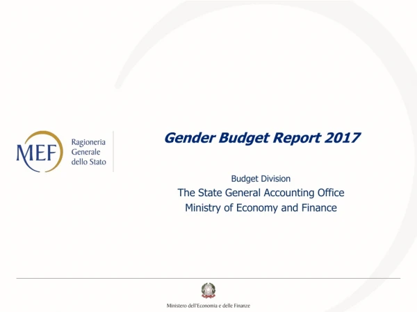 Gender Budget Report 2017