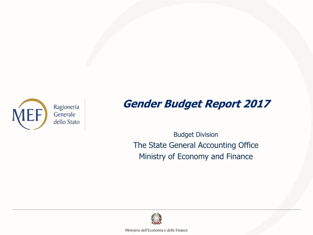 gender budget report 2017