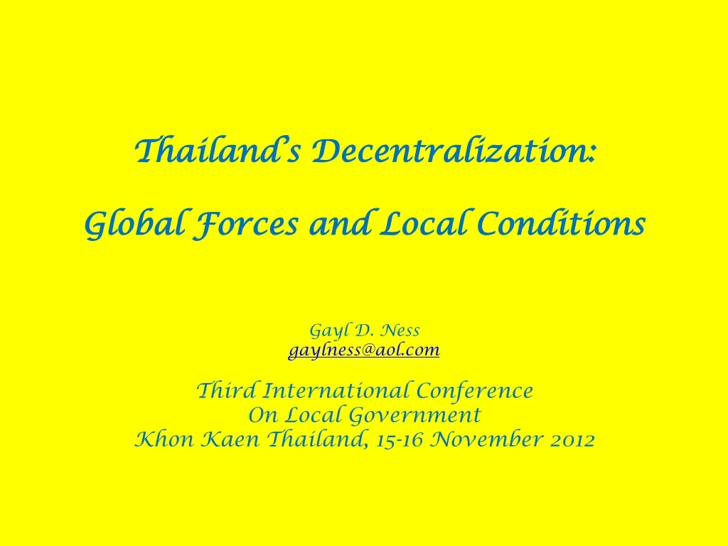 thailand s decentralization global forces