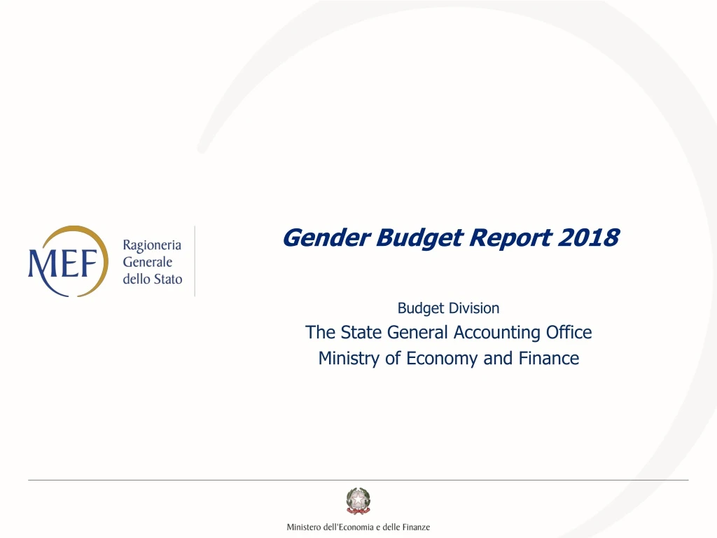 gender budget report 2018