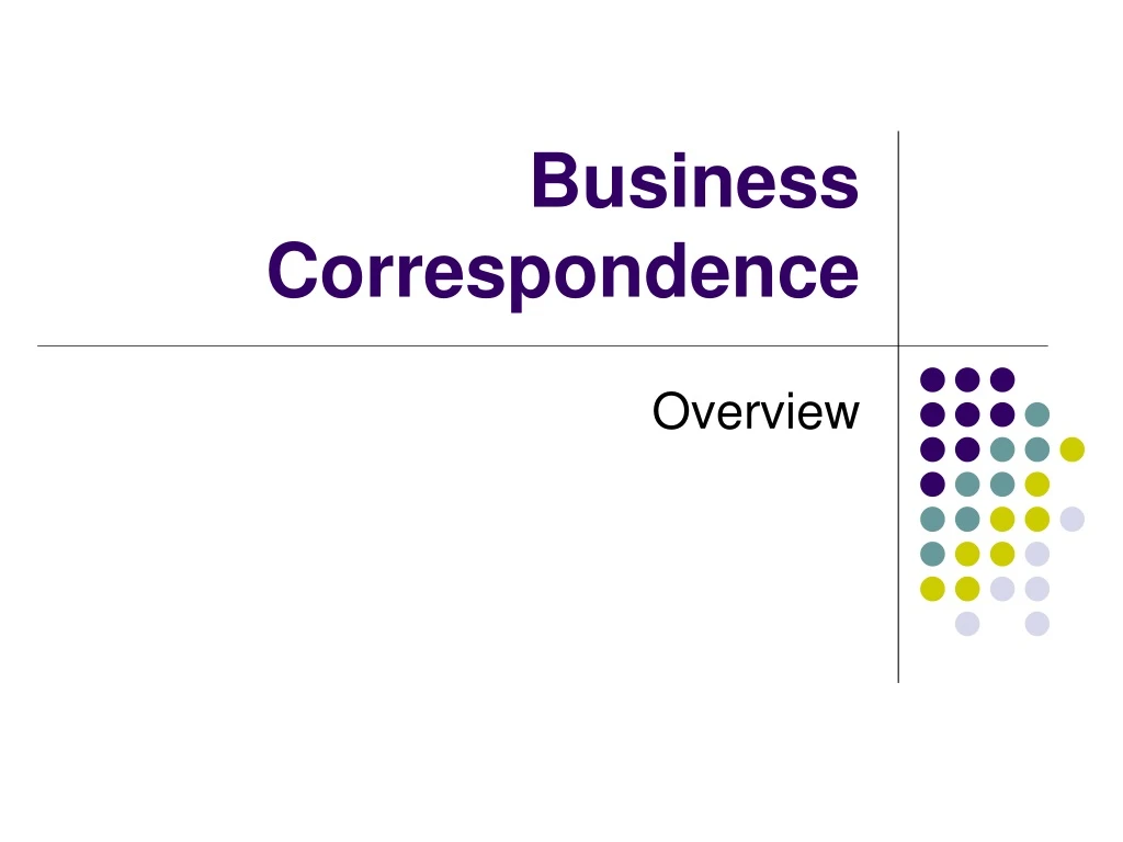 business correspondence