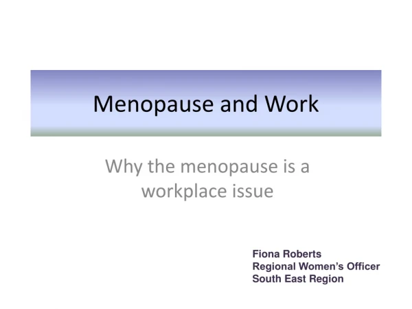 Menopause and Work