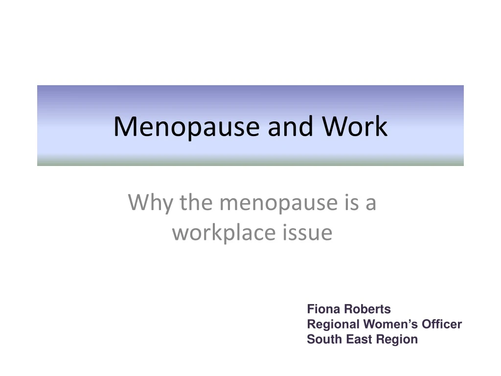 menopause and work