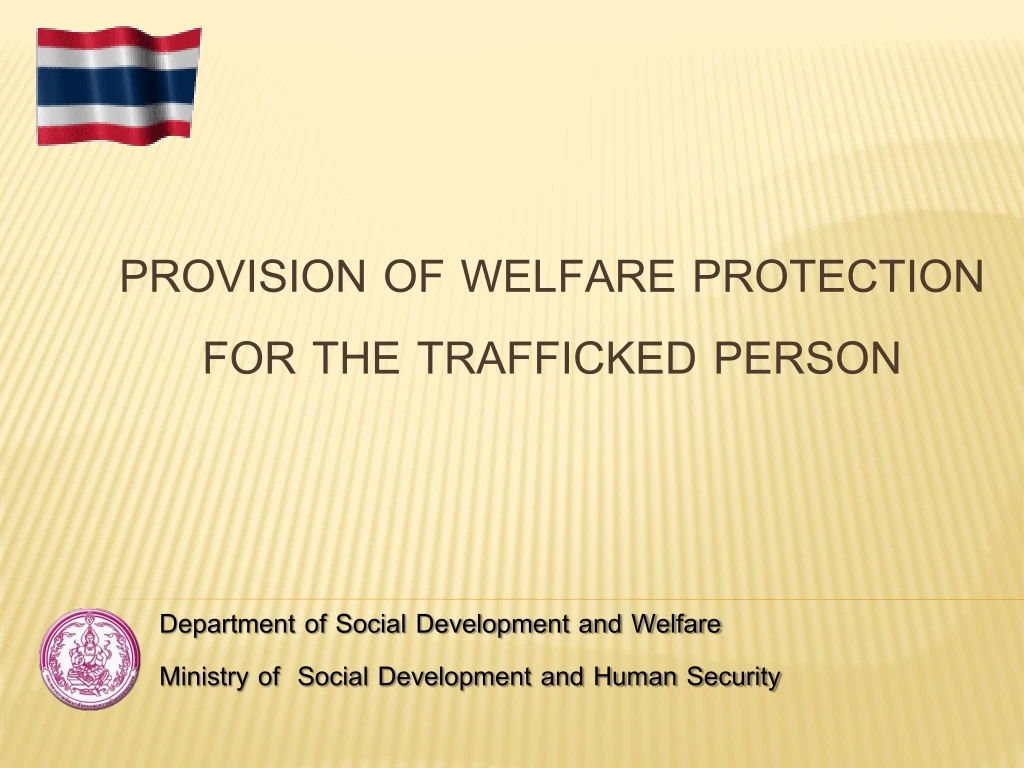department of social development and welfare ministry of social development and human security