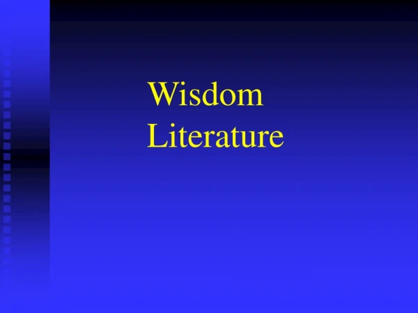 Wisdom Literature