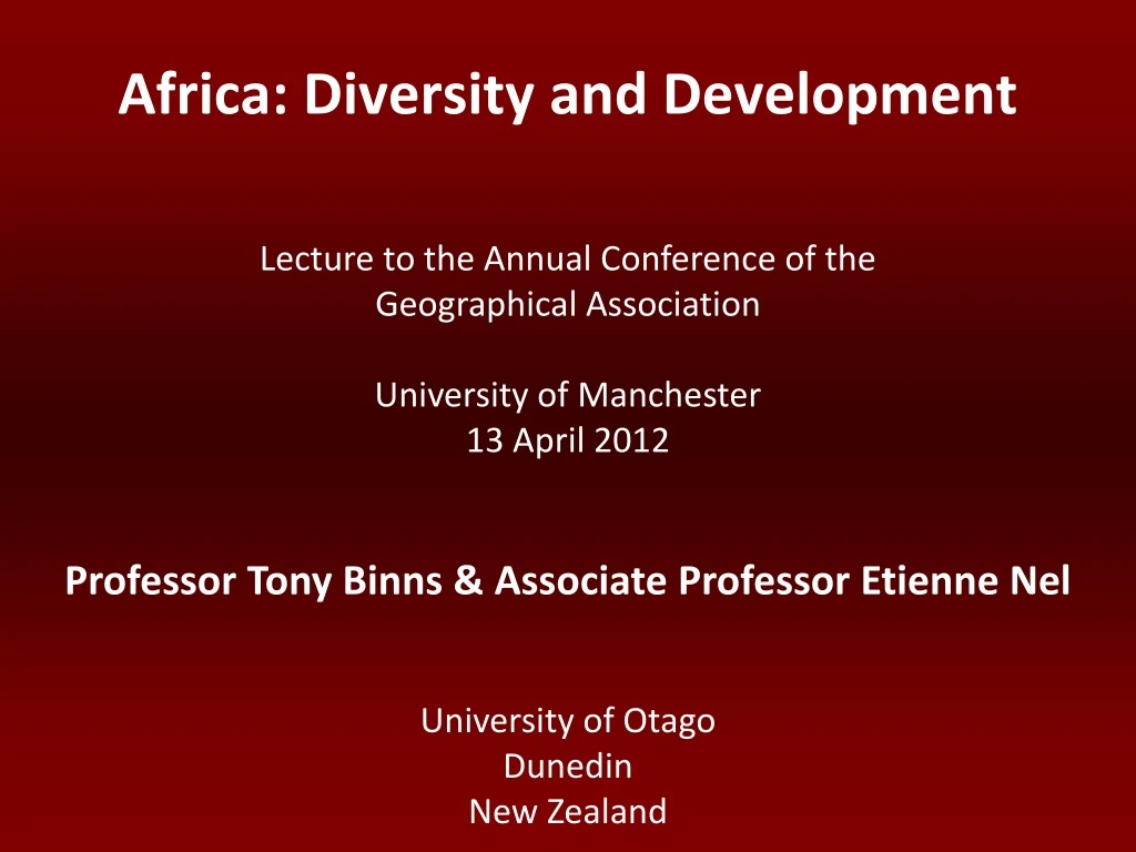 africa diversity and development