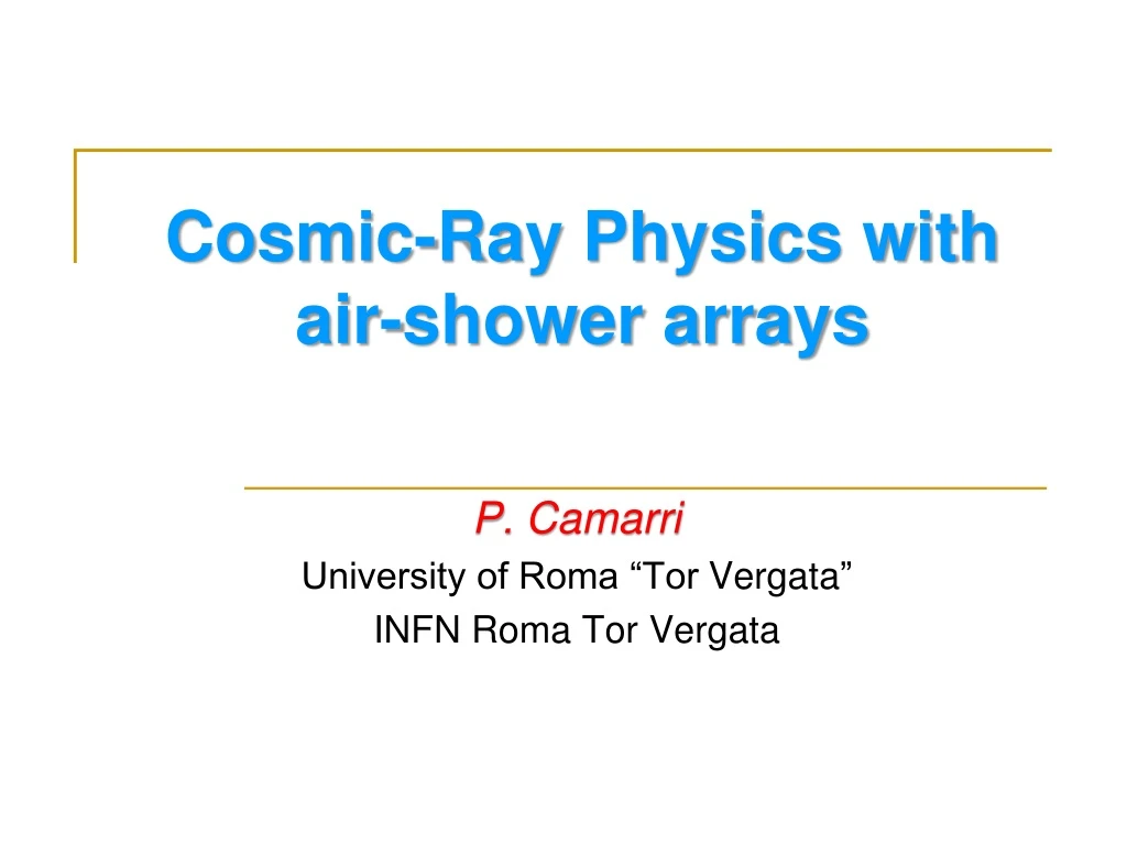 cosmic ray physics with air shower arrays