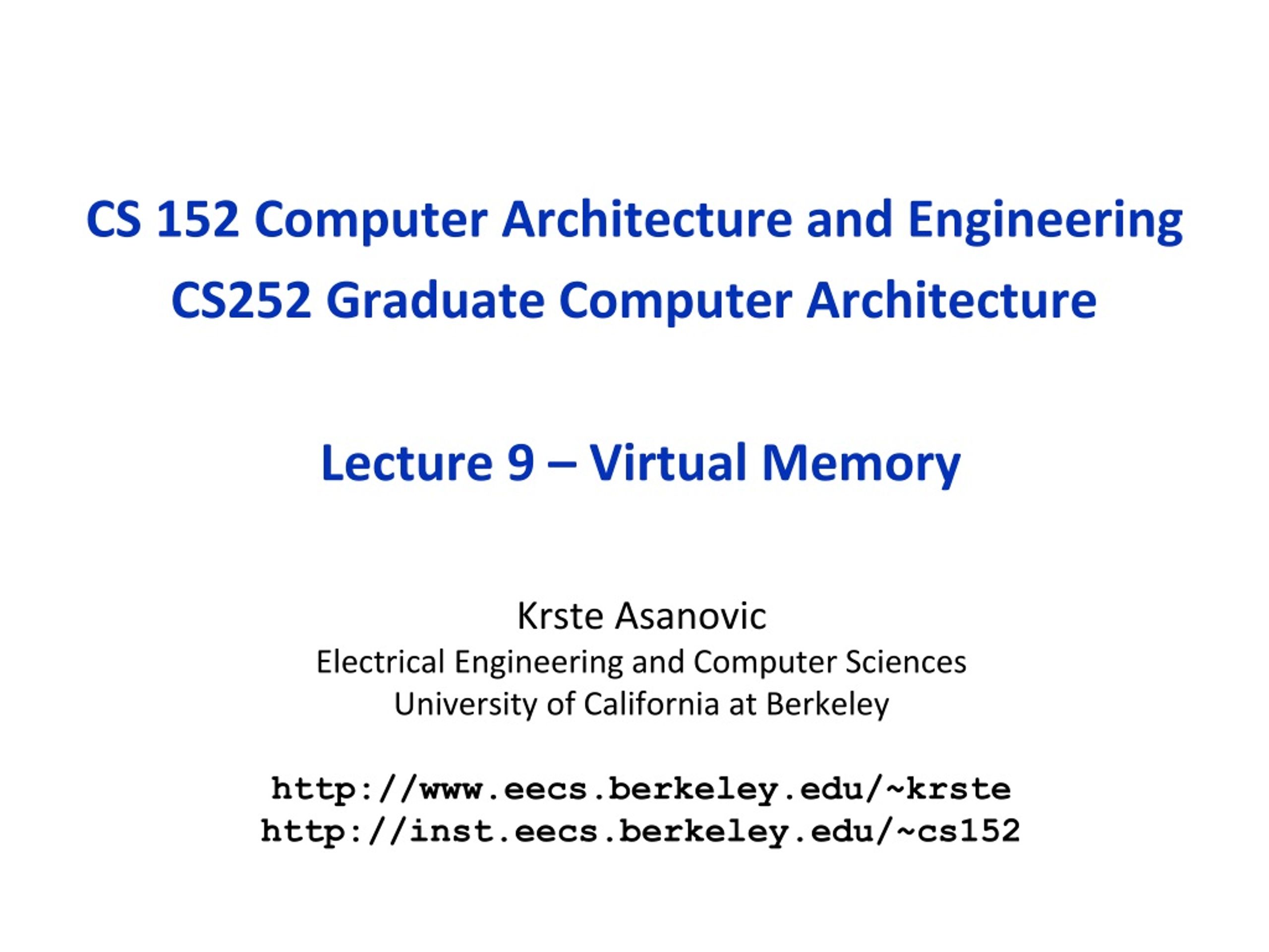Modern Virtual Memory Systems: Architecture & Engineering Overview - slide 1