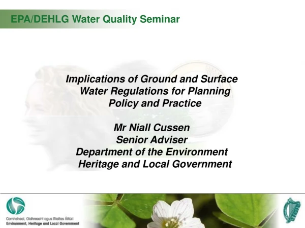 EPA/DEHLG Water Quality Seminar
