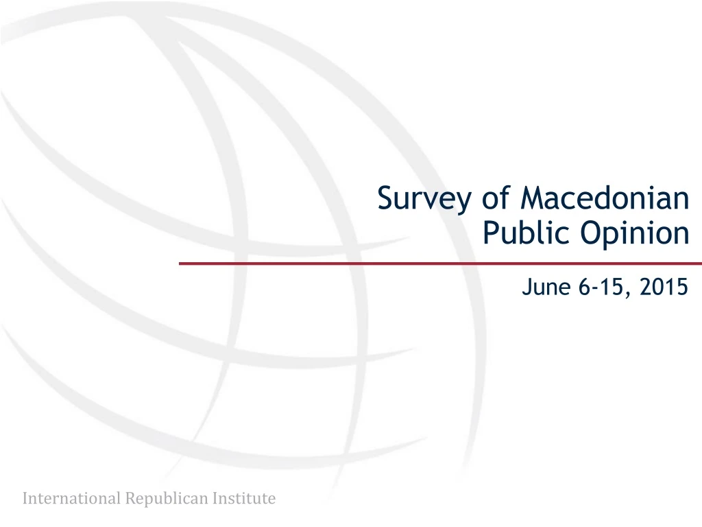 survey of macedonian public opinion