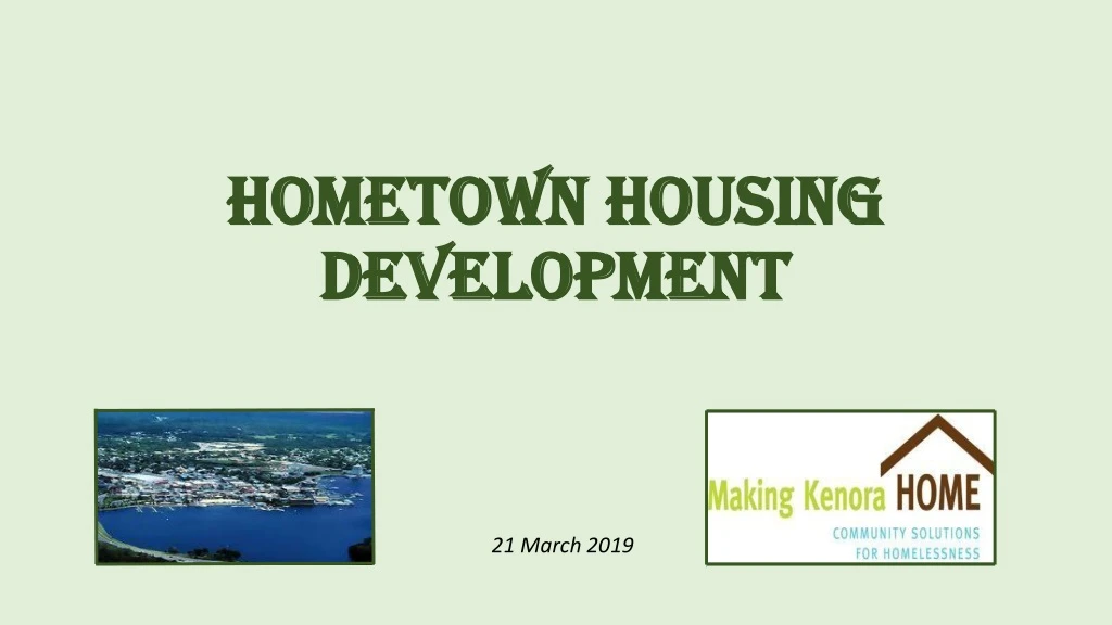 hometown housing development