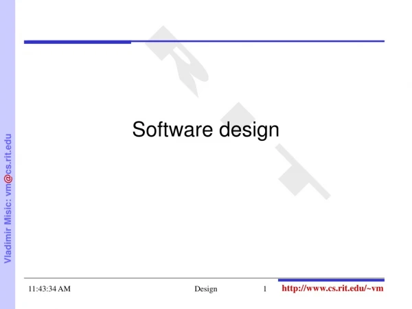 Software design