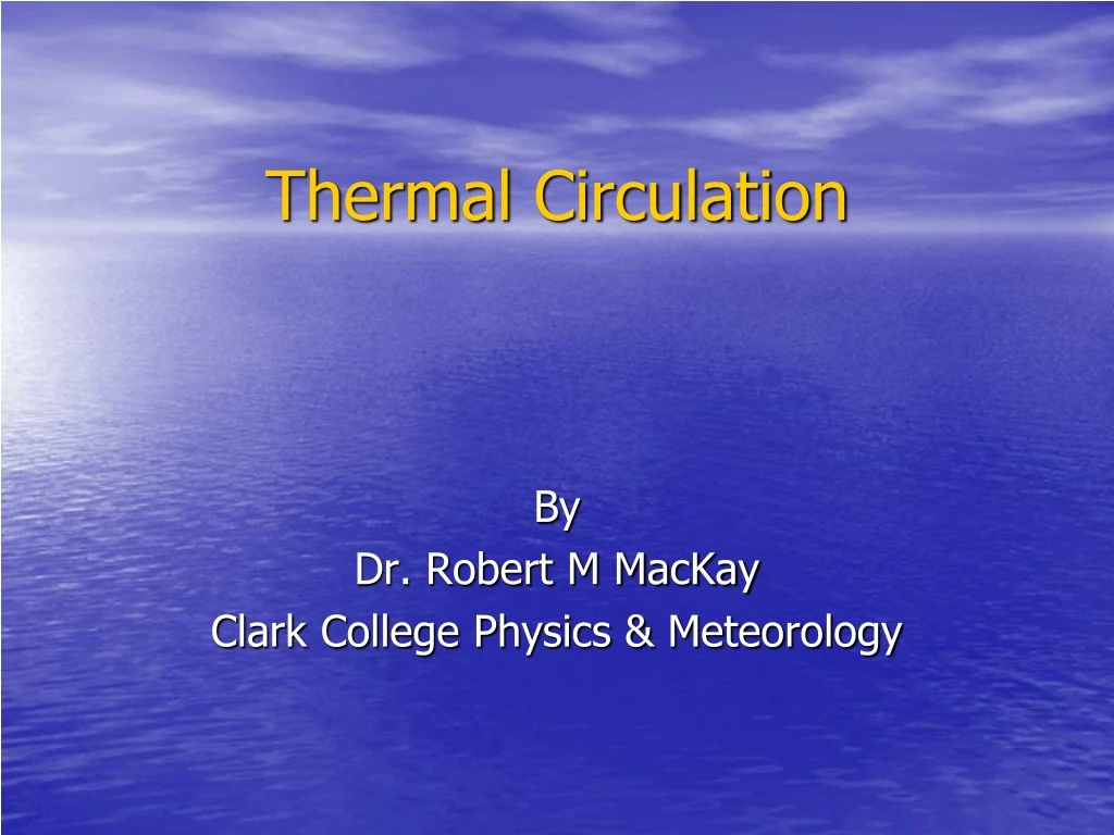 thermal circulation