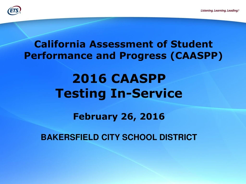california assessment of student performance
