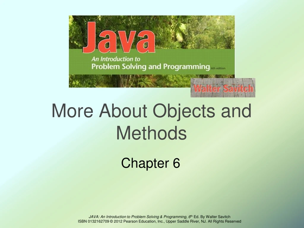 more about objects and methods