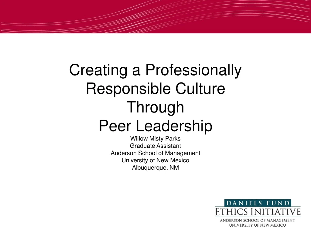 creating a professionally responsible culture