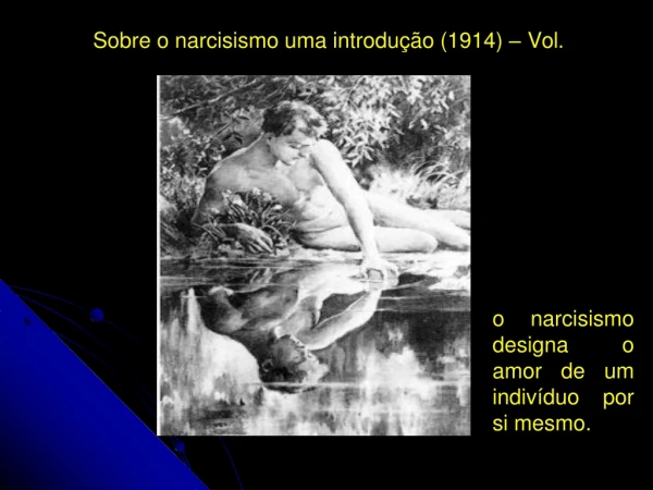 Sobre o narcisismo uma introdução (1914) – Vol.