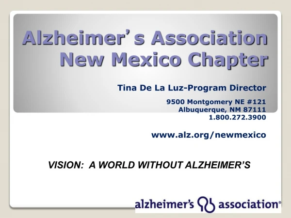 Alzheimer ’ s Association  New Mexico Chapter