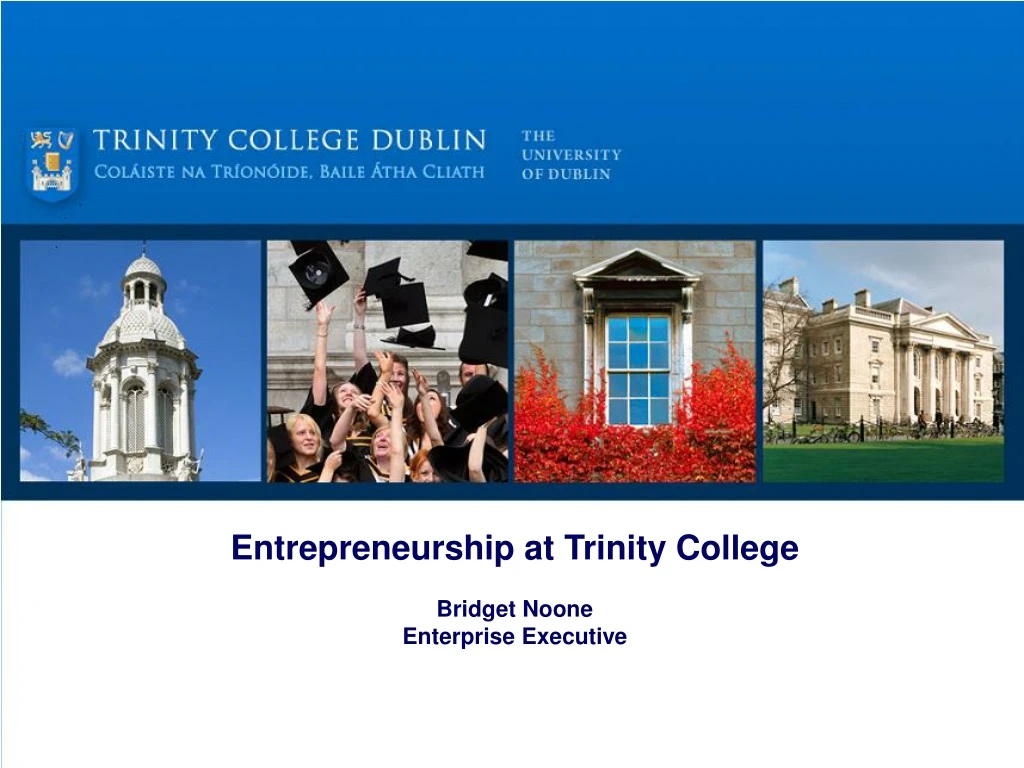 entrepreneurship at trinity college bridget noone