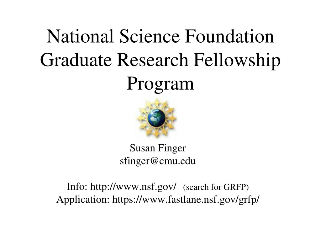 national science foundation graduate research fellowship program