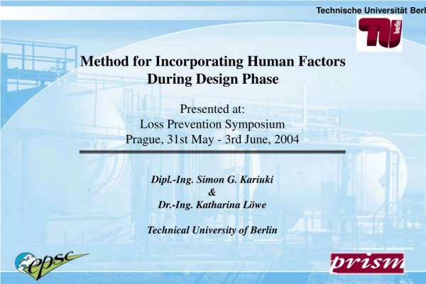 Method for Incorporating Human Factors During Design Phase