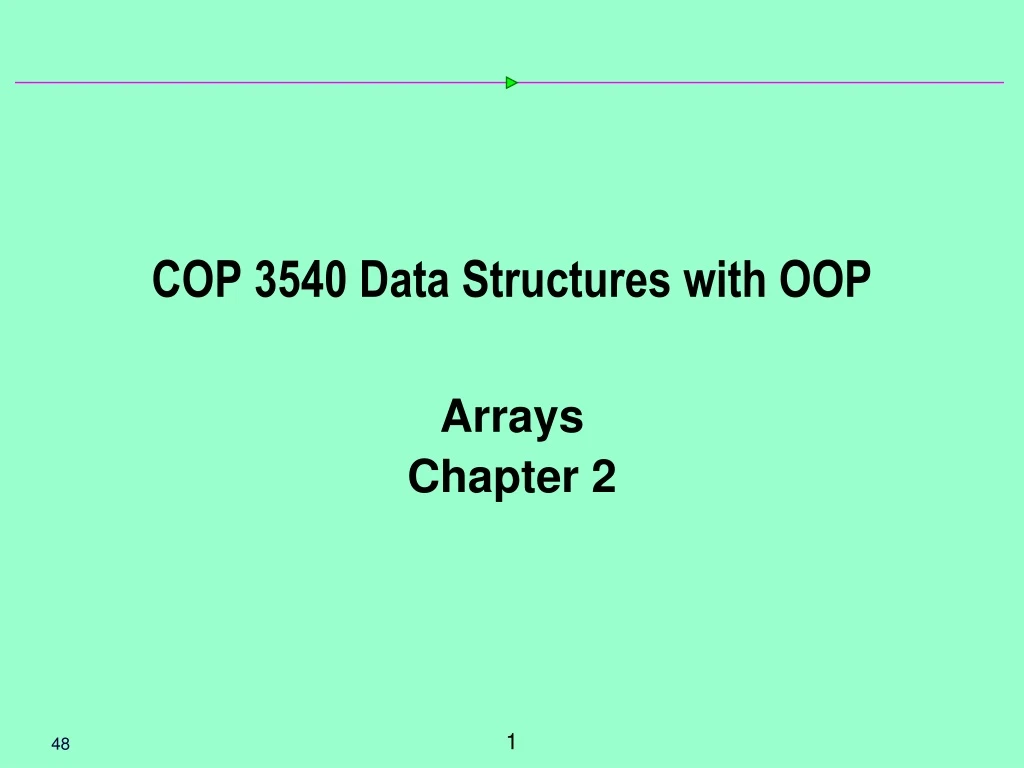 cop 3540 data structures with oop