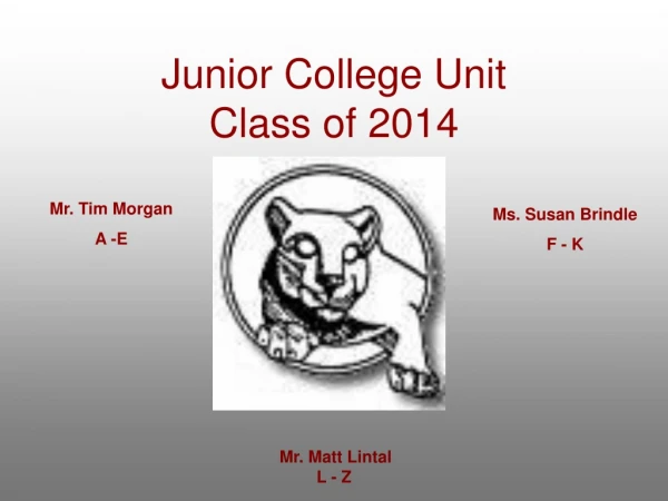 Junior College Unit Class of 2014
