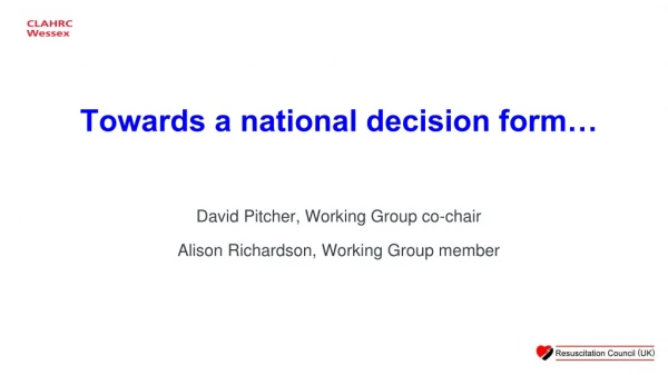 Towards a national decision form…